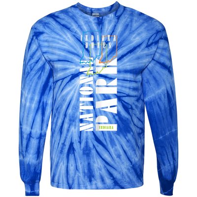 Indiana Dunes Us National Park Nature Lover Hiking Souvenir Great Gift Tie-Dye Long Sleeve Shirt