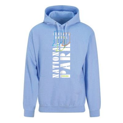 Indiana Dunes Us National Park Nature Lover Hiking Souvenir Great Gift Unisex Surf Hoodie