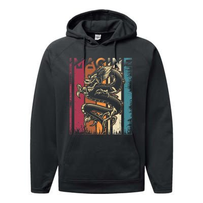 Imagine Dragon Vintage Cool Art Performance Fleece Hoodie