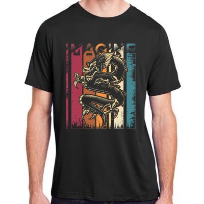 Imagine Dragon Vintage Cool Art Adult ChromaSoft Performance T-Shirt