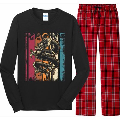 Imagine Dragon Vintage Cool Art Long Sleeve Pajama Set