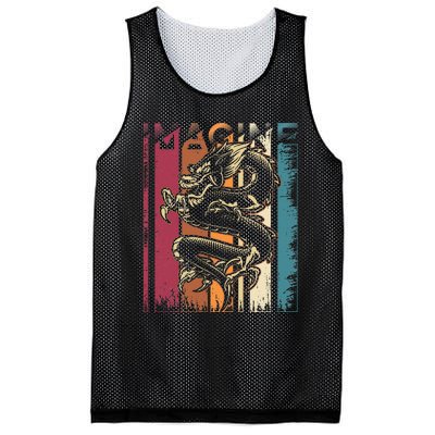 Imagine Dragon Vintage Cool Art Mesh Reversible Basketball Jersey Tank