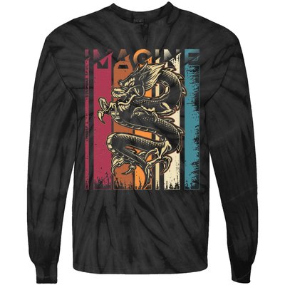 Imagine Dragon Vintage Cool Art Tie-Dye Long Sleeve Shirt