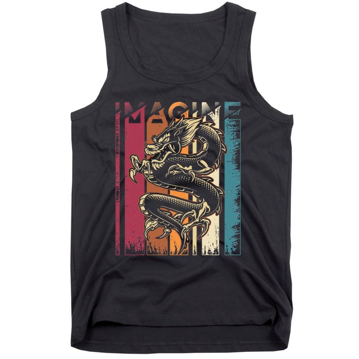 Imagine Dragon Vintage Cool Art Tank Top