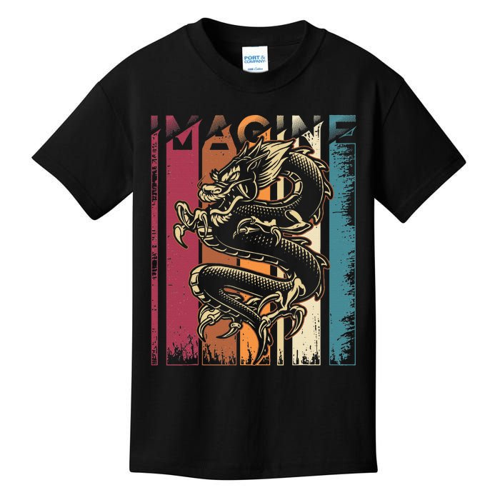 Imagine Dragon Vintage Cool Art Kids T-Shirt