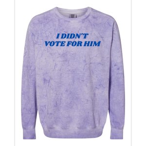 I DidnT Vote For Him Colorblast Crewneck Sweatshirt