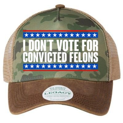 I Dont Vote For Convicted Felons Trump Legacy Tie Dye Trucker Hat