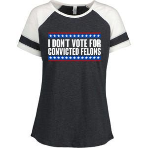 I Dont Vote For Convicted Felons Trump Enza Ladies Jersey Colorblock Tee