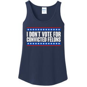 I Dont Vote For Convicted Felons Trump Ladies Essential Tank