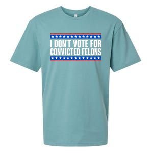 I Dont Vote For Convicted Felons Trump Sueded Cloud Jersey T-Shirt