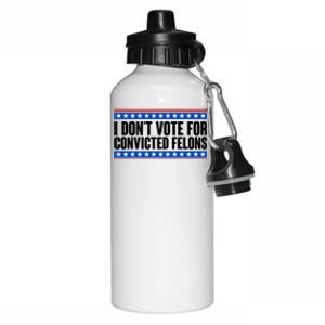 I Dont Vote For Convicted Felons Trump Aluminum Water Bottle