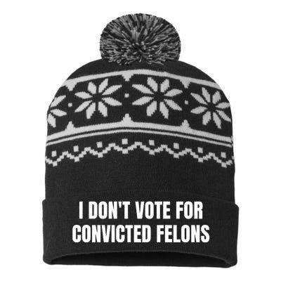 I Dont Vote For Convicted Felons USA-Made Snowflake Beanie