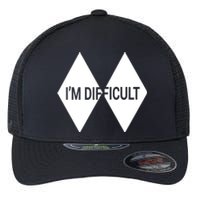 Im Difficult Vintage Skiing Gift Skier Lover Flexfit Unipanel Trucker Cap