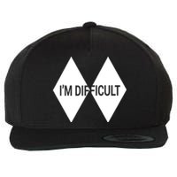 Im Difficult Vintage Skiing Gift Skier Lover Wool Snapback Cap