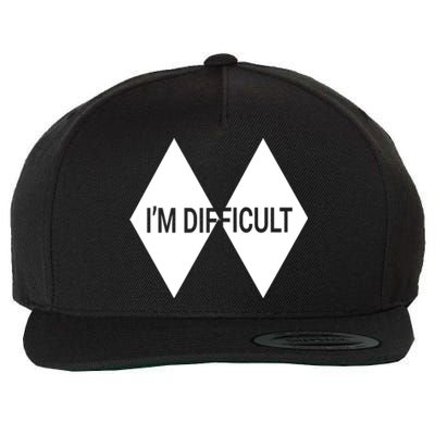 Im Difficult Vintage Skiing Gift Skier Lover Wool Snapback Cap