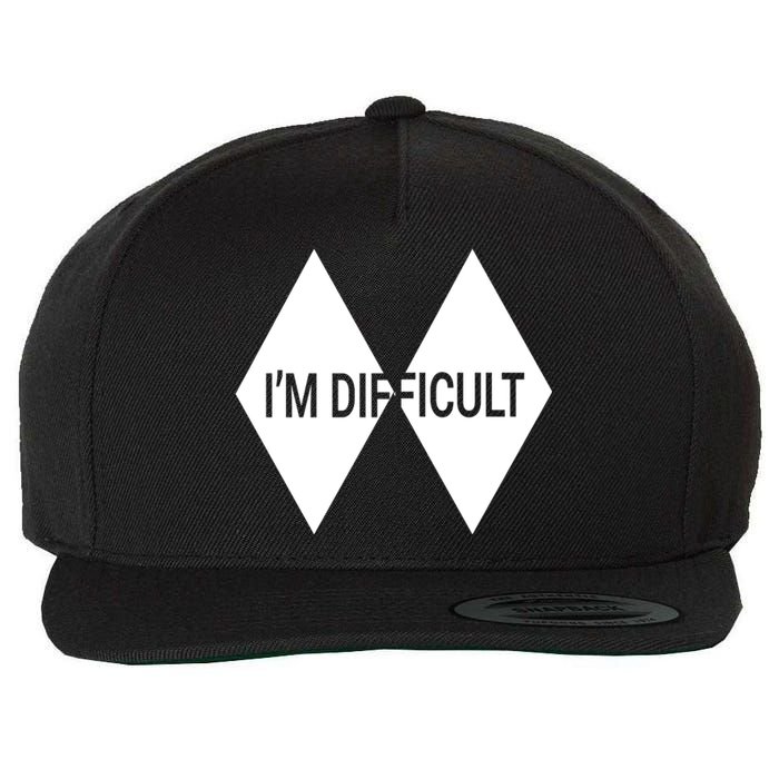 Im Difficult Vintage Skiing Gift Skier Lover Wool Snapback Cap