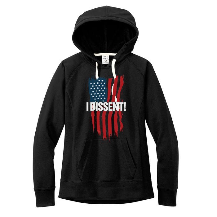 I Dissent Vote Blue Save Democracy 2024 Women's Fleece Hoodie