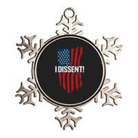 I Dissent Vote Blue Save Democracy 2024 Metallic Star Ornament