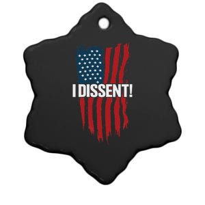 I Dissent Vote Blue Save Democracy 2024 Ceramic Star Ornament