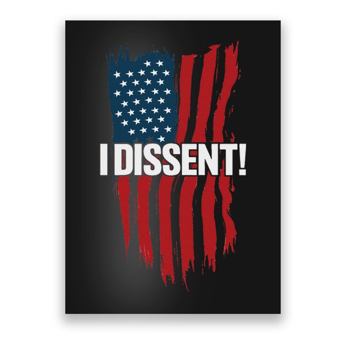 I Dissent Vote Blue Save Democracy 2024 Poster