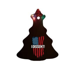 I Dissent Vote Blue Save Democracy 2024 Ceramic Tree Ornament