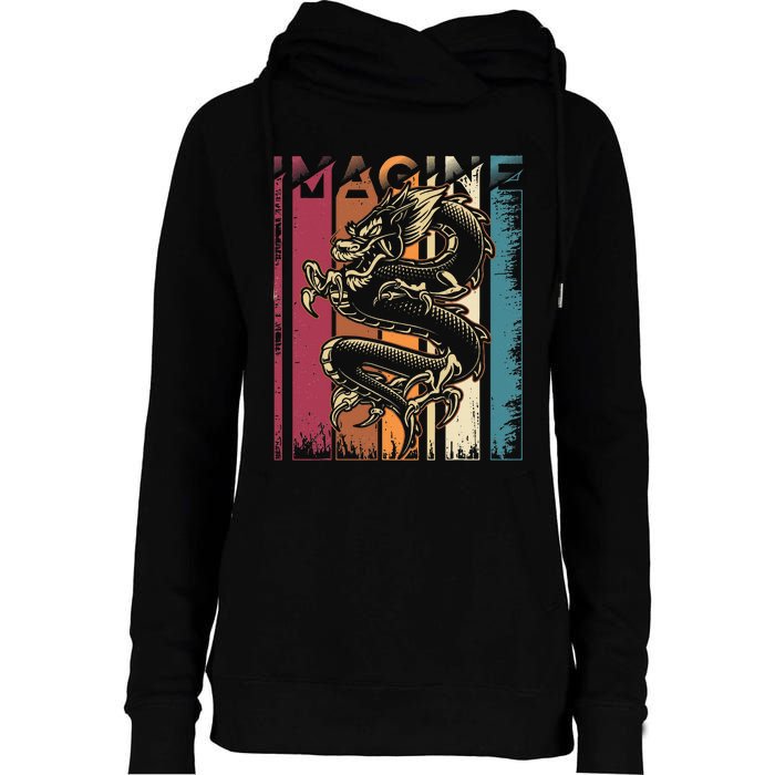 Imagine Dragon Vintage Cool Womens Funnel Neck Pullover Hood