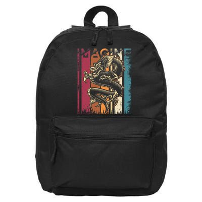 Imagine Dragon Vintage Cool 16 in Basic Backpack