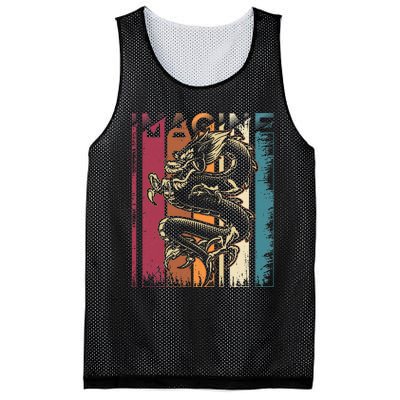 Imagine Dragon Vintage Cool Mesh Reversible Basketball Jersey Tank