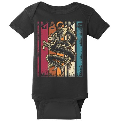 Imagine Dragon Vintage Cool Baby Bodysuit