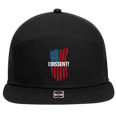 I Dissent! Vote Blue To Save Democracy Fight Facism Flag 7 Panel Mesh Trucker Snapback Hat