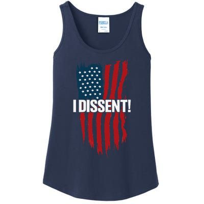 I Dissent! Vote Blue To Save Democracy Fight Facism Flag Ladies Essential Tank