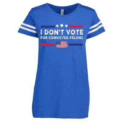 I Dont Vote For Convicted Felons Antitrump Enza Ladies Jersey Football T-Shirt