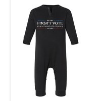 I DonT Vote For Convicted Felons Antitrump Infant Fleece One Piece