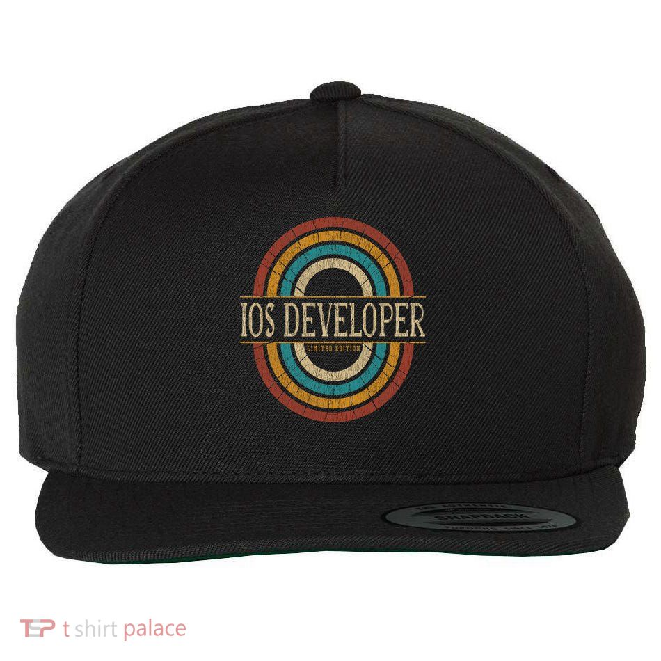 Ios Developer Vintage Retro Wool Snapback Cap