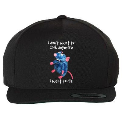 I DonT Want To Cook Anymore I Want To Die Funny Wool Snapback Cap