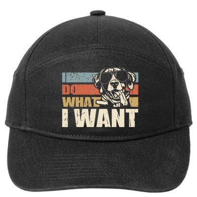 I do what I want funny German Shorthaired Pointer Vintage 7-Panel Snapback Hat