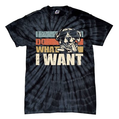 I do what I want funny German Shorthaired Pointer Vintage Tie-Dye T-Shirt