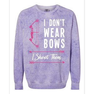 I Dont Wear Bows I Shoot Them Archer Bow Archery Hunter Meaningful Gift Colorblast Crewneck Sweatshirt