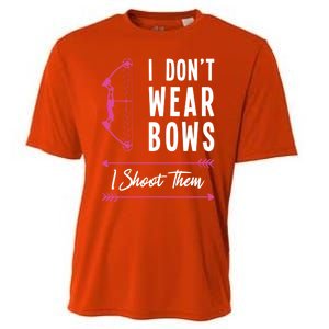 I Dont Wear Bows I Shoot Them Archer Bow Archery Hunter Meaningful Gift Cooling Performance Crew T-Shirt