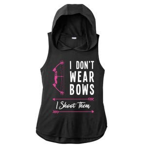 I Dont Wear Bows I Shoot Them Archer Bow Archery Hunter Meaningful Gift Ladies PosiCharge Tri-Blend Wicking Draft Hoodie Tank