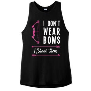 I Dont Wear Bows I Shoot Them Archer Bow Archery Hunter Meaningful Gift Ladies PosiCharge Tri-Blend Wicking Tank