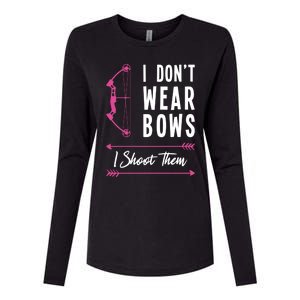 I Dont Wear Bows I Shoot Them Archer Bow Archery Hunter Meaningful Gift Womens Cotton Relaxed Long Sleeve T-Shirt