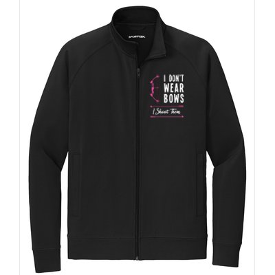 I Dont Wear Bows I Shoot Them Archer Bow Archery Hunter Meaningful Gift Stretch Full-Zip Cadet Jacket