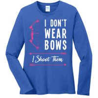 I Dont Wear Bows I Shoot Them Archer Bow Archery Hunter Meaningful Gift Ladies Long Sleeve Shirt