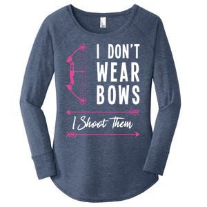 I Dont Wear Bows I Shoot Them Archer Bow Archery Hunter Meaningful Gift Women's Perfect Tri Tunic Long Sleeve Shirt