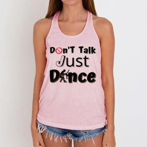 I Dont Want To Talk I Just Want To Dance. Funny Dancers Women's Knotted Racerback Tank