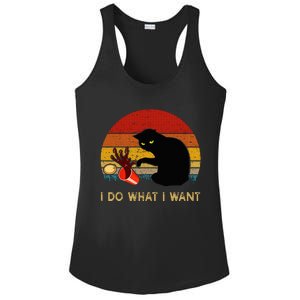 I Do What I Want Funny Black Cat Gifts Ladies PosiCharge Competitor Racerback Tank