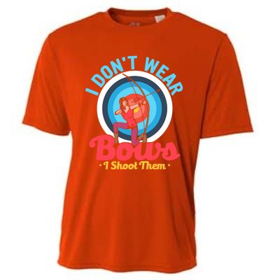 I Dont Wear Bows I Shoot Them Archery Target Archer Gift Cooling Performance Crew T-Shirt