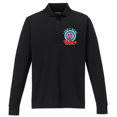 I Dont Wear Bows I Shoot Them Archery Target Archer Gift Performance Long Sleeve Polo