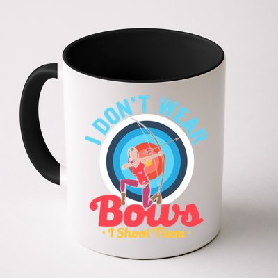I Dont Wear Bows I Shoot Them Archery Target Archer Gift Mug